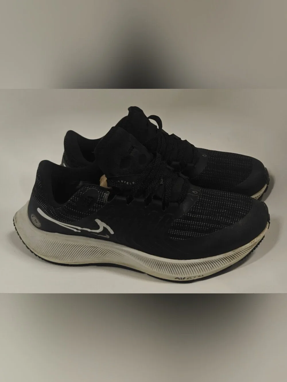 Size 9 - Nike Air Zoom Pegasus 38 Shield Black Platinum Tint W